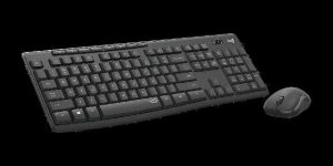 Logi Cordless KybdMse inalambrico MK295 Silent Eng Blk
