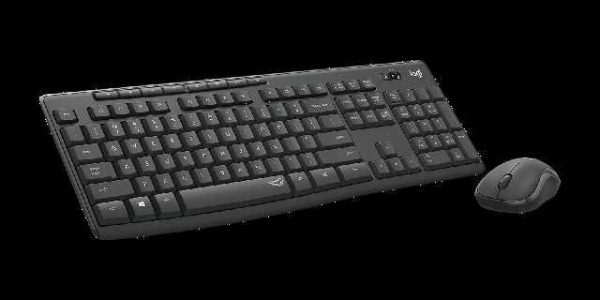 Logi Cordless KybdMse inalambrico MK295 Silent Eng Blk